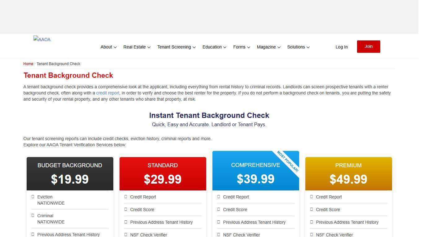 Tenant Background Check | Rental Credit Report for Landlords